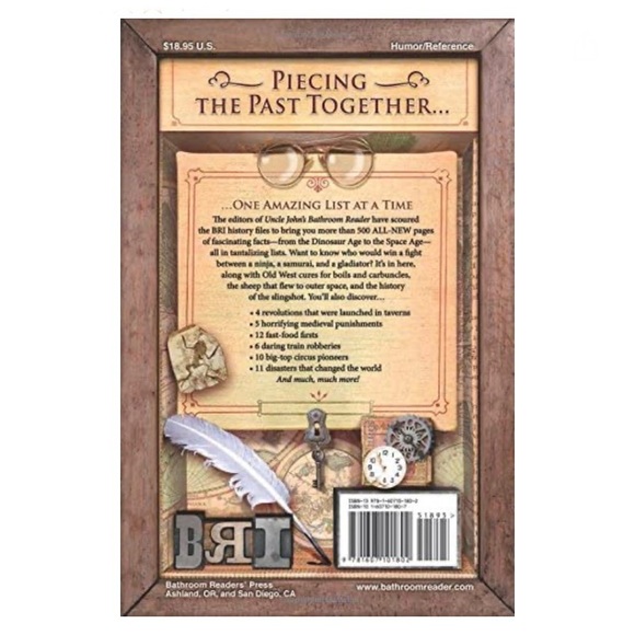 Uncle John's Bathroom Reader “History's Lists” Soft Cover Book NWT - Picture 2 of 3